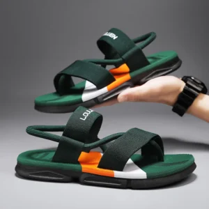 Comwarm 2025 Men Summer Sandals Men Casual Flat Sandals Outdoor Beach Water Shoes Fashion House Flats Non-slip Ankle Wrap shoes