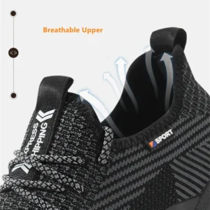Lightweight safety shoes for men breathable safety work sneakers with iron toe indestructible shoes men women summer work shoes - Image 6