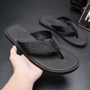 Men Flip Flops 2025 Summer Beach Flip Flops Men Fashion Stripe Breathable Casual Beach Slippers Couple Outdoor Slippers 37-46