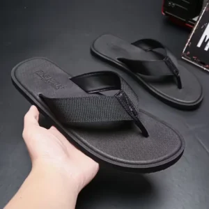 Men Flip Flops 2025 Summer Beach Flip Flops Men Fashion Stripe Breathable Casual Beach Slippers Couple Outdoor Slippers 37-46 - Image 2