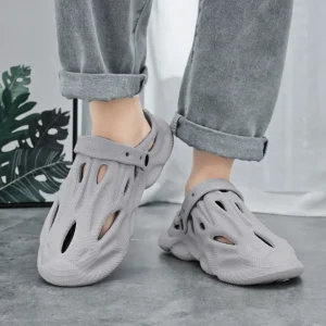 Litfun Summer Clogs Sandals For Men New Outdoor Soft Botton Beach Slippers Anti-slip EVA Garden Shoes Fashion Hollow Hole Shoes - Image 3