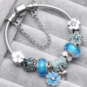 16cm-21cm Luxury Cutterfly Snake Chain Bracelet Fit DIY Brand Bracelets For Women Men Jewelry Gift 2024 New Trend 41 Styles - Image 3