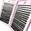 640Pcs 8D Fluffy Thick Eyelash Clusters D Curl Wispy Individual Lashes 8-16mm Mix False Eyelashes Extensions Cluster Lashes