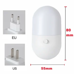 Bedside Lamp Night light EU US Plug LED Night Light AC220V Bedroom Lamp Gift for Children Cute Night Lamp For Corridor WC - Image 5