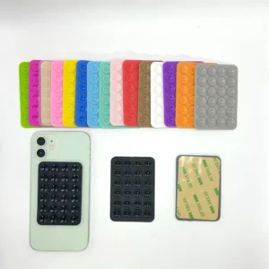 Silicone Mobile Phone Pad with Suction Cup Adhesive Rubber Sucker for Phone Fixation Durable Sticky Backed Silicone Pad for Devi - Image 4