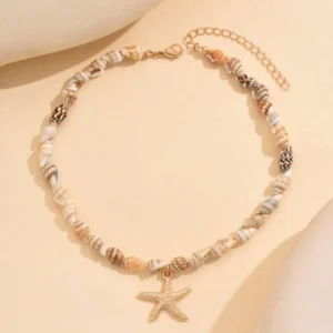 Bohemia Multicolour Bead Shell Pendant Necklace for Women Fashion Summer Adjustable Geometric Jewelry Holiday Beach Gift - Image 4