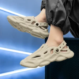 Litfun Summer Clogs Sandals For Men New Outdoor Soft Botton Beach Slippers Anti-slip EVA Garden Shoes Fashion Hollow Hole Shoes - Image 4