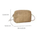 Ladies Fashion Summer Straw Crossbody Bag Women Beach Holiday Shopping Woven Shoulder Handbag Messenger Purses for Women Bags