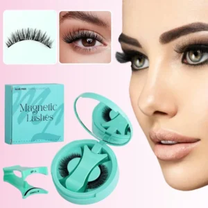 Reusable Magnetic Eyelashes Non Adhesive False Eyelashes Natural Curly Fluffy Magnetic False Eyelashes With Magnetic Makeup Tool