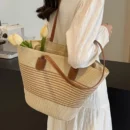Straw bag bag women's summer inswind 2024 new beach seaside outdoor travel vacation large capacity shoulder bag