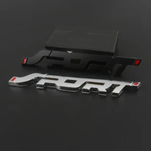 Car Accessories Sticker Styling Metal 3D Chrome Black Auto Car Trunk Racing Sport Word Letter Logo Emblem Badge Decal Sticker - Image 6