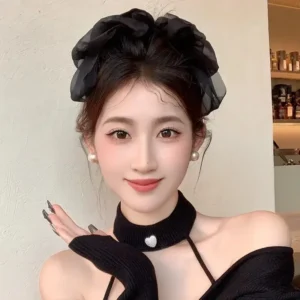 New Big Hair Bows Chiffon Solid Color Large Bowknot Hairpins Spring Clamp Clip Women Korea Headwear Accessories - Image 5