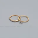 2pcs/set Gold Color Heart Zircon Rings Set for Women Girls Adjustable Minimalism Luxury Twist Ring Fashion Jewelry Wedding Gifts