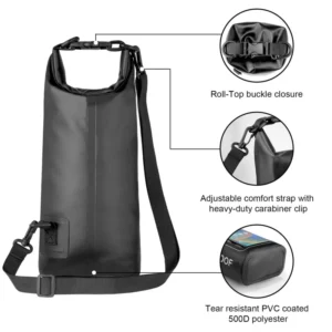 Travel Crossbody Bag Waterproof PVC Dry Bag 2L Swimming Diving Rafting Floating Shoulder Bags Outdoor Beach Sport Surfing Pouch - Image 4
