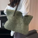 Straw Shoulder Bag for Women Handbags Summer Large Capacity Woven Tote Women Fashion Shoulder Bags Hand Wowen Beach Bags Female