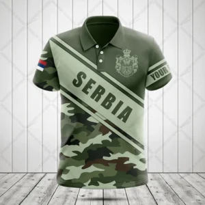 Personalized Serbia Camouflage Polo Shirts Summer Unisex Casual Streetwear Loose Oversized Short Sleeve Sportswear For Men Women - Image 3