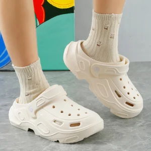 Summer Comfortable Soft Heightening Sandals For Men Platform High-heeled Outdoor Non-slip Waterproof Sandals For Women Clogs - Image 3