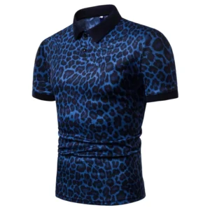 Leopard Pattern Polo Shirt For Men Three Colors 3d Printed Lapel Short Sleeves T-shirt Summer Fashion Trend Casual Tee Shirts - Image 4