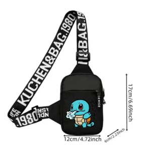 New Pokemon Shoulder Bags Pikachu Bulbasaur Kawaii Anime Figures Chest Pack Cartoon Fashion Large Capacity Small Crossbody Bag - Image 3