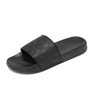 Men's Real Leather Sandals Comfortable Men's Sandals Beach Checkered Slippers Men's Summer Shoes 2025 Men's Slippers Plus Size - Image 6
