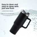 Jumbo 304 Stainless Steel Insulated Mug 40oz Generation Car Cup with Handle Portable Ice Master Straw Cup Leak-Proof Food-Grade