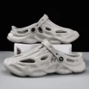 Litfun Summer Clogs Sandals For Men New Outdoor Soft Botton Beach Slippers Anti-slip EVA Garden Shoes Fashion Hollow Hole Shoes
