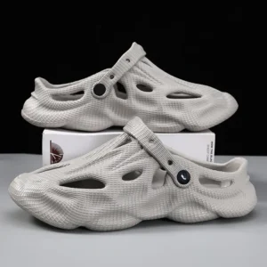 Litfun Summer Clogs Sandals For Men New Outdoor Soft Botton Beach Slippers Anti-slip EVA Garden Shoes Fashion Hollow Hole Shoes