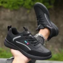 Fashionable White Sports Shoes 2025 Men's Lace Up Casual Shoes Spring and Summer Street Fashion Comfortable Daily Walking Shoes