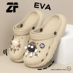 Cartoon Charms Clogs Eva Soft Summer House Slippers Women's Sandals Slipper Man Shoes Kids Indoor Slipper