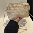 Ladies Fashion Summer Straw Crossbody Bag Women Beach Holiday Shopping Woven Shoulder Handbag Messenger Purses for Women Bags