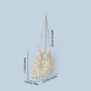 New handheld niche design silver handmade bead woven handbag essential for summer shoulder bag