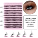 LTWEGO New 10 Rows Individual Lashes Extension Natural Faux Mink Eyelashes Individual Cluster Eyelashes Extension Makeup Cilia