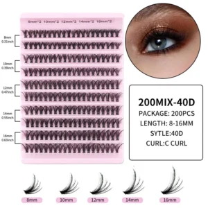 LTWEGO New 10 Rows Individual Lashes Extension Natural Faux Mink Eyelashes Individual Cluster Eyelashes Extension Makeup Cilia - Image 5
