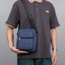 New Men Crossbody Bags Men's Shoulder Bags Boy Messenger Bags Man Handbags for Travel Casual Large Satchel Grey