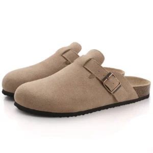 Crestar Cork Suede Mules Slippers For Women Fashion Men Clogs Shoes Classic Cork Antislip Outdoor Slippers With Arch Support - Image 2