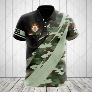 Personalized Serbia Camouflage Polo Shirts Summer Unisex Casual Streetwear Loose Oversized Short Sleeve Sportswear For Men Women - Image 4