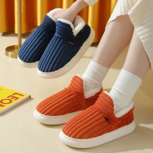 Evshine Soft Sole Slippers For Women Winter Fashion Women Fur Slippers Fuzzy Plush Men Slippers Warm Furry Women Cotton Shoes - Image 4