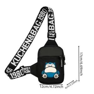 New Pokemon Shoulder Bags Pikachu Bulbasaur Kawaii Anime Figures Chest Pack Cartoon Fashion Large Capacity Small Crossbody Bag - Image 6