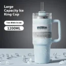 40oz Car Cup Large-capacity Insulated Cup Cross-border Ice King Cup 304 Stainless Steel Car Water Cup for Cold Preservation