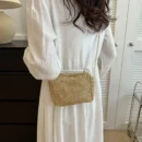 Ladies Fashion Summer Straw Crossbody Bag Women Beach Holiday Shopping Woven Shoulder Handbag Messenger Purses for Women Bags