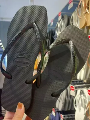 Fashionable Black Women's Shoes Brazilian Flip Flops Sexy Plus Size Women's Slippers Outdoor Beach Slippers zapatos de mujer - Image 2
