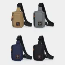 Men's Oxford Cloth Shoulder Bag Fashionable Outdoor Multifunctional Small Backpack Portable Travel Crossbody Bag Chest Bag
