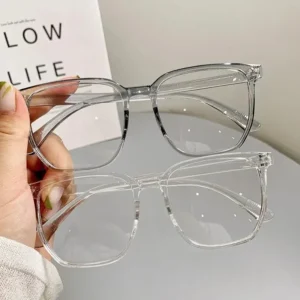 Anti-blue Light Glasses for Women with Regular Eyeglass Frame Finished Retro Flat Light Frame