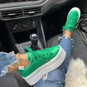 Sneakers for Women's 2024 New Fall Outdoor Fashion Tennis Lace Up Canvas Casual Walking Breathable Vulcanized Shoes Plus Size 43