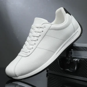 Leisure Running Summer Fashion Anti Slip Mountaineering PU Leather Sports Shoes Tennis Trend Hot Selling Men White Flat Shoes - Image 3