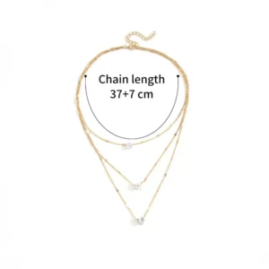 Gold Color Simple Multilayered Pendant Necklace For Girls Women Star Heart Shaped Pendant Necklace Jewelry For Birthday Gift - Image 6