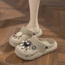 Cartoon Charms Clogs Eva Soft Summer House Slippers Women's Sandals Slipper Man Shoes Kids Indoor Slipper