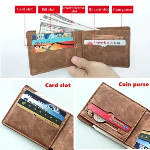 Wallet for Men with Zipper Coin Pocket Holder Soft PU Leather Wallet High Quality Minimalist Short Card Holder Business Wallets - Image 5