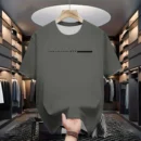 Summer Casual Loose Letter Print Round Neck Short-sleeved T-shirt Top High Street Fashion Trend for Men and Women YK2