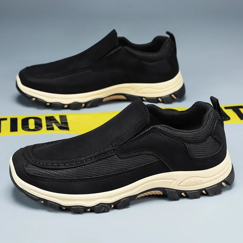 Men's Summer Outdoor Sports Shoes Breathable Mesh Soft Bottom Casual Walking Shoes No Fatigue Single Shoes for Climbing